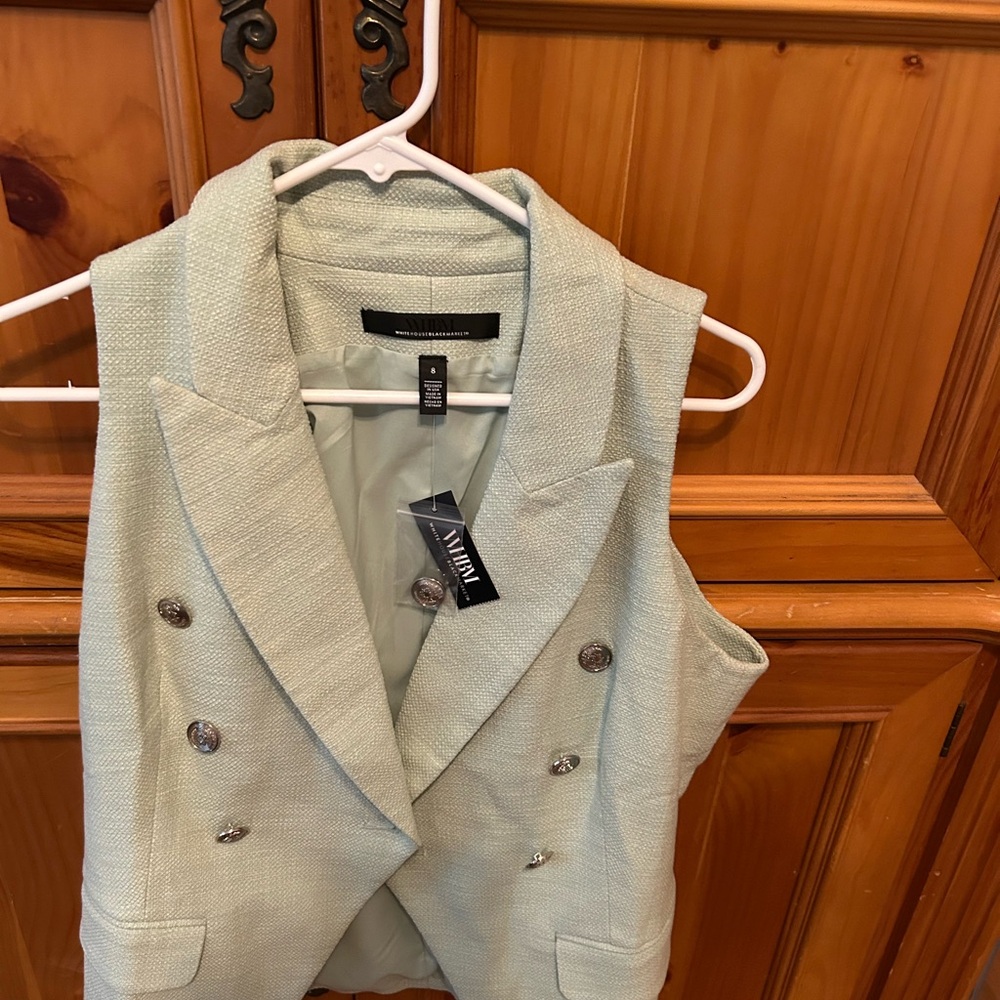 Mint Green Double-Breasted Vest